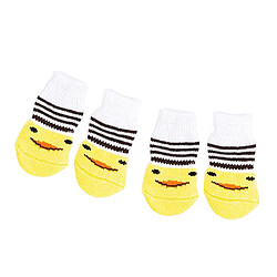 Acheter 4 Chaussettes De Chien De Chiot De Chat Mignon De Compagnie De Protection De Patte Antidérapante M Canard