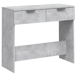 vidaXL Table console Gris béton 90x36x75 cm Bois d'ingénierie