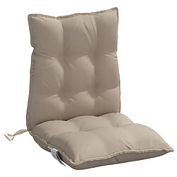 Acheter vidaXL Coussins de chaise à dossier bas lot de 6 taupe tissu oxford