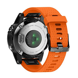 Wewoo Bracelet pour montre connectée Dragonne Fenix 5S en silicone à retrait rapide 20mm Orange