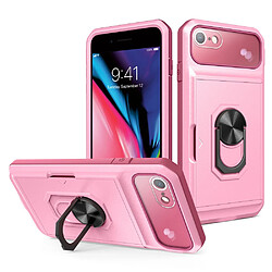 Coque en TPU + acrylique avec béquille Rose/vin rouge pour votre iPhone 7/8/SE (2020)/(2022)