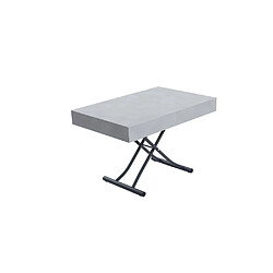 Avis Inside 75 Table basse relevable extensible ALBATROS design gris beton Pied gris graphite