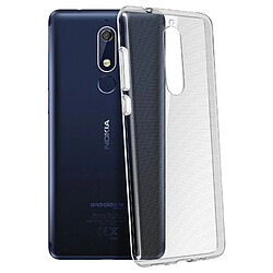 Avizar Coque Nokia 5.1 Coque Protection Silicone Souple Ultra-fine - Transparent