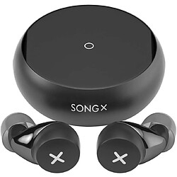 Chrono Écouteurs sans fil SONGX True, écouteurs Bluetooth à réduction de bruit étanches avec design Star Loop, lumière halo, détection intra-auriculaire et contrôle tactile pour iPhones et Android(noir)