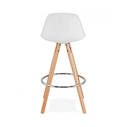 Kokoon Design Tabouret de bar design ANAU MINI WHITE 42x42x85 cm pas cher