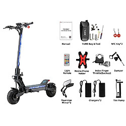 YUME HAWK Scooter électrique, pneus tout-terrain sans chambre à air 10x3,15", moteur 1200 W*2 pas cher