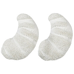 Beliani Lot de 2 coussins SNOWDROP Coton Unicolore Touffeté Blanc