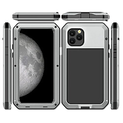 Wewoo Coque Rigide Pour iPhone 11 Pro Etui de protection triple blindage en métal Armour Argent