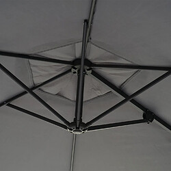 Mendler Parasol mural Casoria, parasol déporté pour le balcon, 3m, inclinable ~ gris pas cher