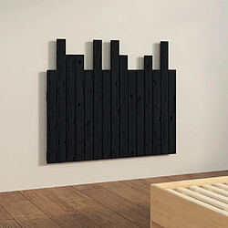 Avis vidaXL Tête de lit murale Noir 95,5x3x80 cm Bois massif de pin