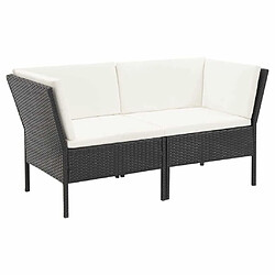 Avis Maison Chic Salon de jardin 6 pcs + coussins - Mobilier/Meubles de jardin - Table et chaises d'extérieur Résine tressée Noir -MN77843