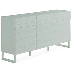 Bestmobilier Sofia - buffet bas - vert sauge mat - 165 cm