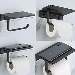 Universal Langxie Espace Aluminium Toilet Paper Rack Noir Or et Argent Toilet Paper Roll Rack et Téléphone Entrepôt WB8206 | Paper Rack (Noir) pas cher