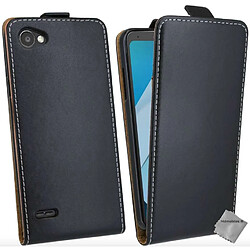 Htdmobiles Housse etui PU cuir fine pour LG Q6 + film ecran - NOIR