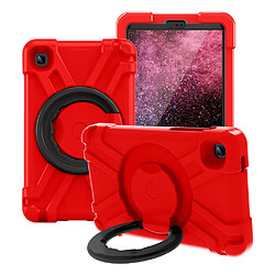 Coque en TPU avec béquille pivotante à 360°, hybride rouge/noir pour votre Samsung Galaxy Tab A7 Lite 8.7 pouces