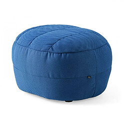 Inside 75 Pouf éco-durable REEF structure bois assise tapissé bleu