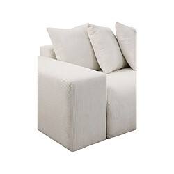 Avis Palozi Sofa Canapé d'angle en velours côtelé Rivoli - 312 x 176 x 49 cm - Beige