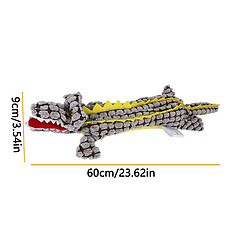 Jouets en peluche à mâcher pour chien en forme de crocodile