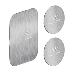 3x Adaptateurs Support Voiture Magnétique Plaques Métalliques XO Argent