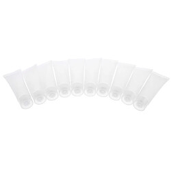 10pcs 30ml Tubes Vides Cosmétiques Conteneurs Bouteilles en Plastique Rechargeable pour Shampooing Nettoyant Gel Douche Lotion pour le Corps