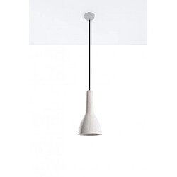 Luminaire Center Suspension EMPOLI ciment gris 1 ampoule