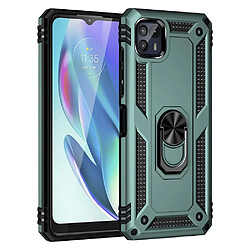 Coque en TPU antichoc avec béquille vert noirâtre pour votre Motorola Moto G50 5G