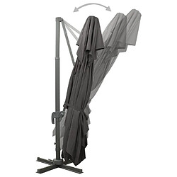 Acheter vidaXL Parasol de jardin en porte-à-faux avec double toit anthracite