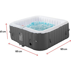 Acheter Habitat Et Jardin Spa gonflable RIVIERA en PVC - 6 places - Gris/blanc