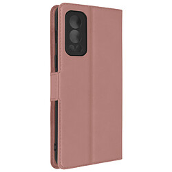 Avizar Étui OnePlus Nord 2 Porte-cartes Support vidéo Double Languette rose gold