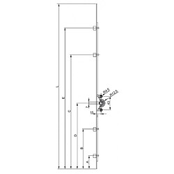 Crémone verrou FERCO F15 ajustable G124251341