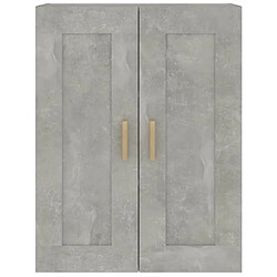 Acheter vidaXL Armoire murale gris béton 69,5x32,5x90 cm bois d'ingénierie