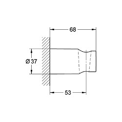 Grohe - Support mural pour douchette Tempesta Cosmopolitan chromé