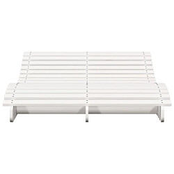 Acheter Maison Chic Chaise longue - Transat - Bain de Soleil blanc 205x110x31,5 cm bois massif de pin