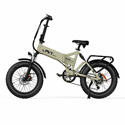 Vélo Électrique PVY Z20 Plus 1000 - Moteur 250W Batterie 48V16.5AH Freins à Disque Hydrauliques Autonomie 120KM - Beige pas cher