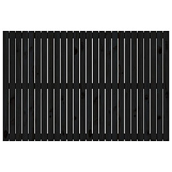 Avis vidaXL Tête de lit murale Noir 166x3x110 cm Bois massif de pin