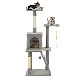 vidaXL Arbre à chat avec griffoirs en sisal 120 cm Gris