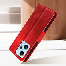 Avizar Étui Portefeuille Rouge pour Xiaomi Redmi Note 12 série Bara Soft Leather pas cher