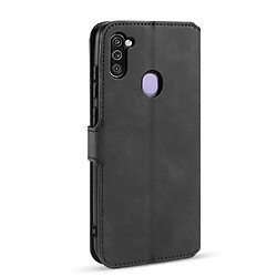 Dg.Ming Etui en PU style rétro noir pour votre Samsung Galaxy A11 (European Version)