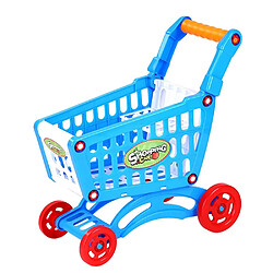 Wewoo Enfants Jouet Main Pousser Simulation Plastique Mini-supermarché caddie Bébé Poussette Amusant Tout-petit Bleu