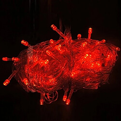 Wewoo Guirlande rouge pour la fête de Noël, AC 110V, prise américaine lumière 10m 100 LED Light String décoration avec 8 modes d'affichage