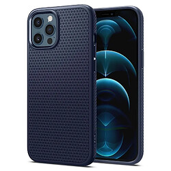 Caseink Coque Spigen ? Liquid air Pour iPhone 12 PRO MAX Bleu Marine