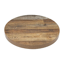 Plateau de Table Rond 600 mm - Effet Bois Vielli - Bolero