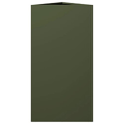 Acheter vidaXL Jardinière vert olive triangulaire 40x34,5x70 cm acier