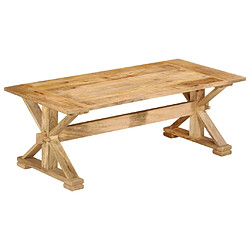 ComfortXL Table Basse 110x52x40 Cm Bois De Manguier Massif