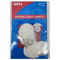 AGIPA Lot de 3 Sachets de 10 Attaches Toilée Gommées Diam 30mm 500g pour Photos - Tableaux