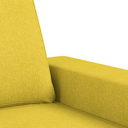 Avis Maison Chic Ensemble de canapés 2 pcs, Canapé droit Sofa pour Salon jaune clair tissu -GKD984234