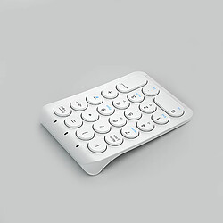 BOW-Clavier numérique Bluetooth aste sans fil, tou Blanc