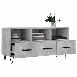 Acheter Maison Chic Meuble TV scandinave - Banc TV pour salon gris béton 102x36x50 cm bois d'ingénierie -MN68567