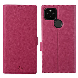 Vili Etui en PU + TPU avec support rose pour votre Google Pixel 5a 5G