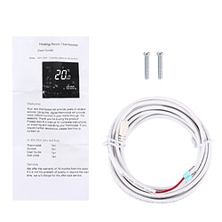 Wewoo Thermomètre blanc Type de chauffage électronique LCD Digital Thermostat de la salle de avec capteur, Affichage Horloge / Température / Humidité / Temps / Semaine / Chaleur etc. pas cher